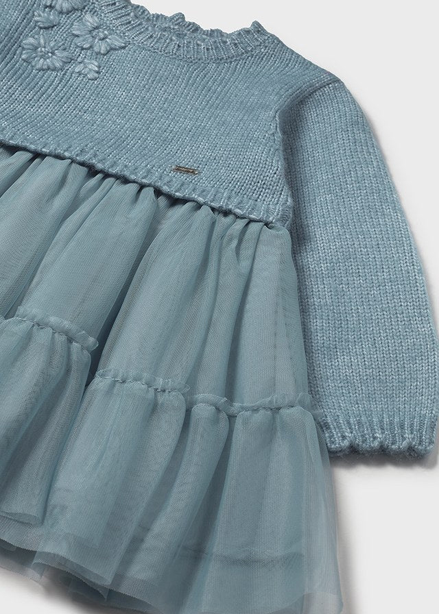 Vestido Tejido Combinado Ice Princess
