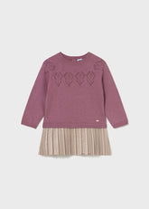 Vestido Combinado Tejido Cherry