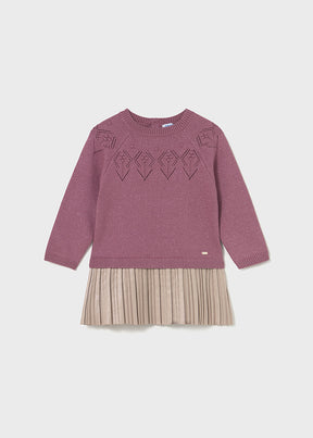 Vestido Combinado Tejido Cherry