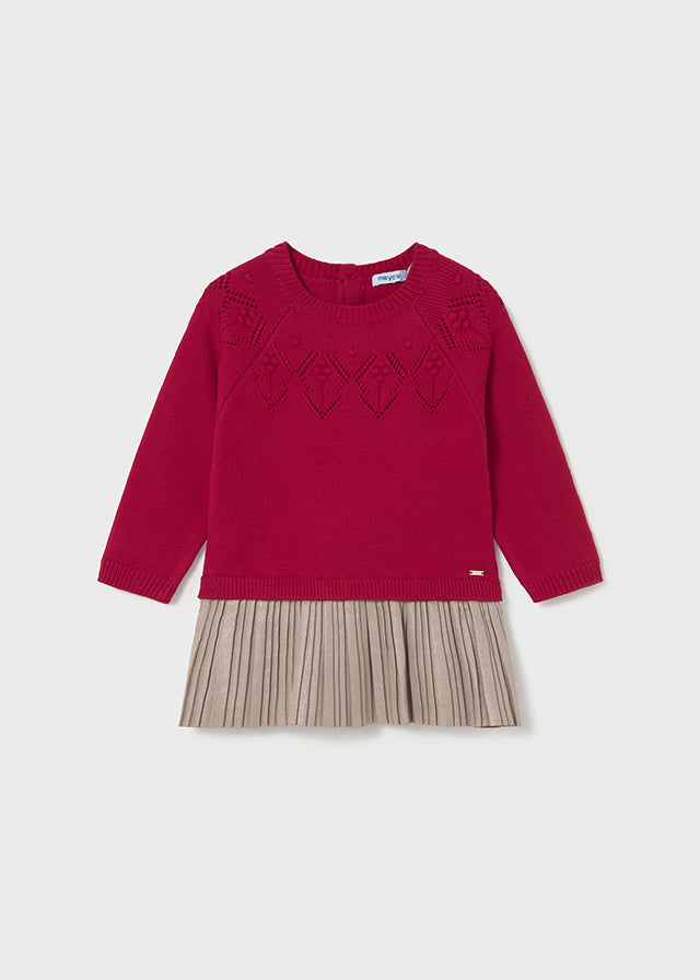 Vestido Combinado Tejido Santa´s Cookies