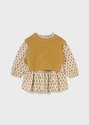 Vestido Con Chaleco Honey Terrazzo