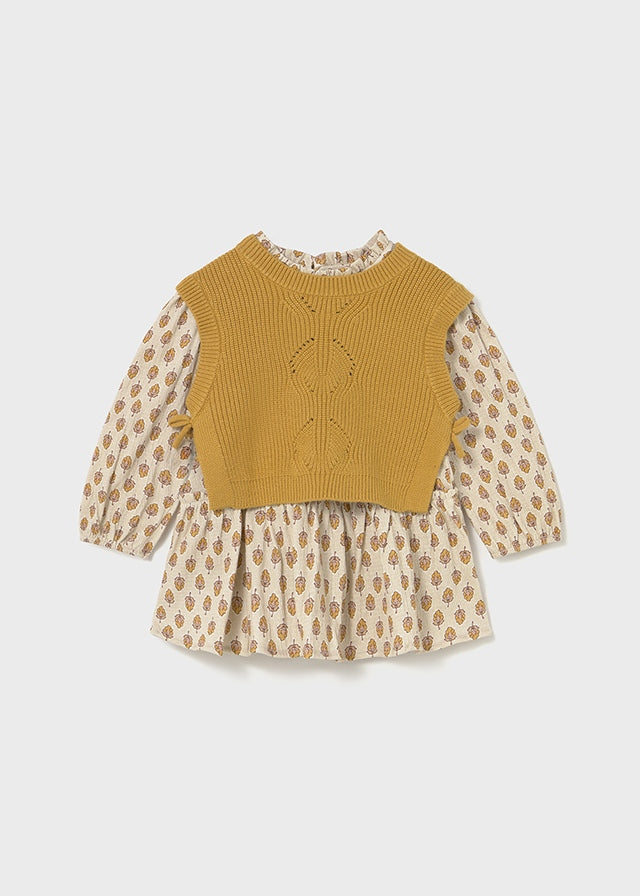 Vestido Con Chaleco Honey Terrazzo