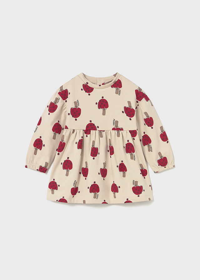 Vestido Felpa Estampado Strawberry Fields - Minibhu