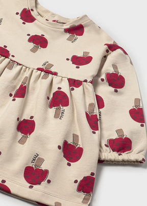 Vestido Felpa Estampado Strawberry Fields - Minibhu