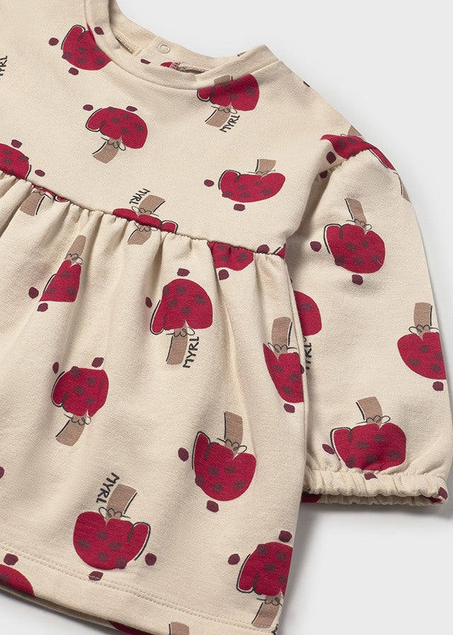 Vestido Felpa Estampado Strawberry Fields - Minibhu