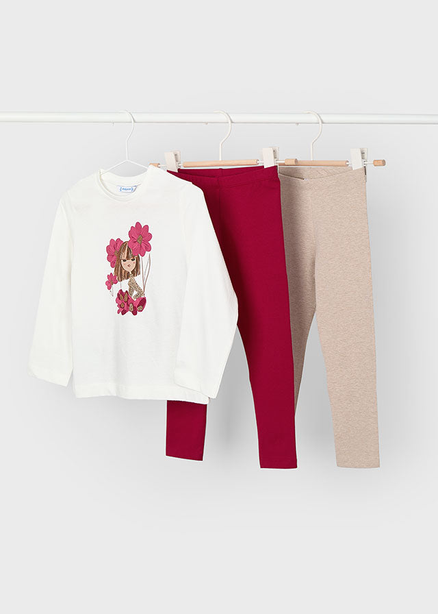 Conjunto Leggings 2 Pantalones Cherry Christmas