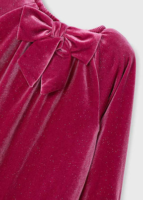 Vestido Terciopelo Brillo Cherry Christmas