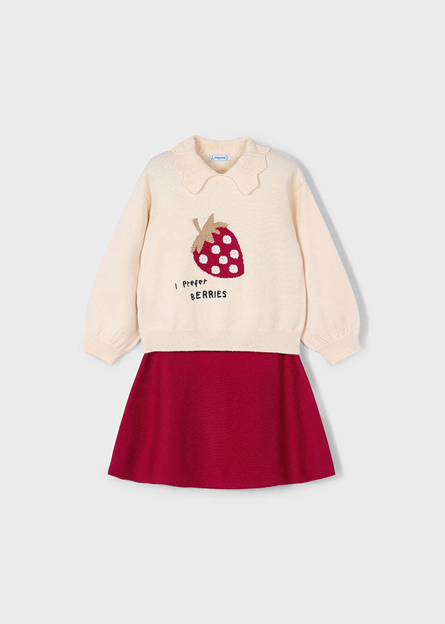 Conjunto Falda Jacquard Strawberry Fields