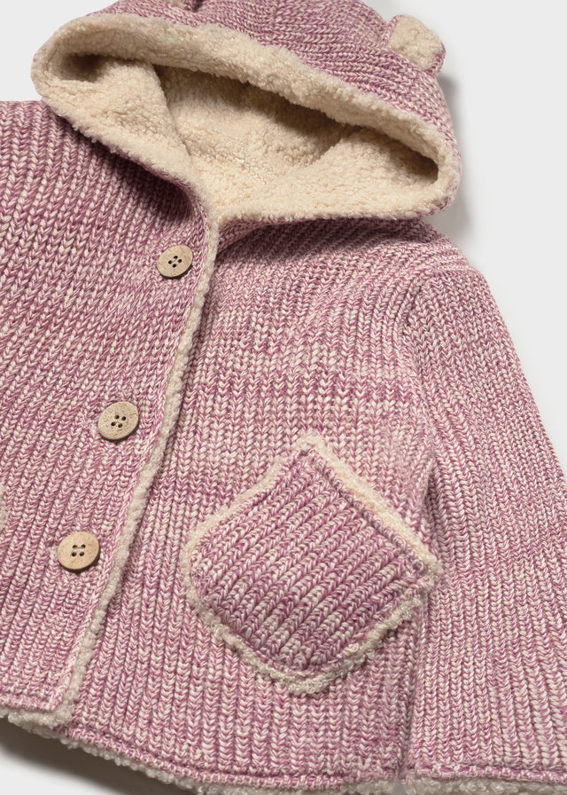 Saco Canguro Tejido Malva