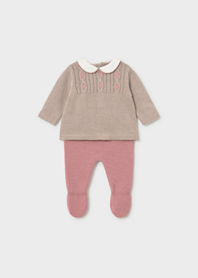 Conjunto Polaina Tejido Cipria