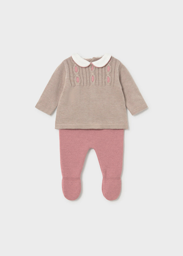 Conjunto Polaina Tejido Cipria