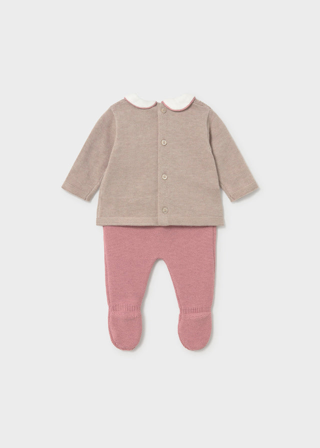 Conjunto Polaina Tejido Cipria