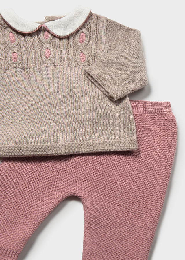 Conjunto Polaina Tejido Cipria