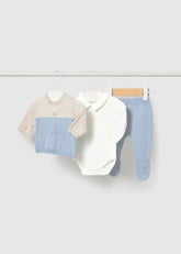 Conjunto 3 Piezas Tejido Cielo