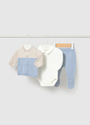 Conjunto 3 Piezas Tejido Cielo
