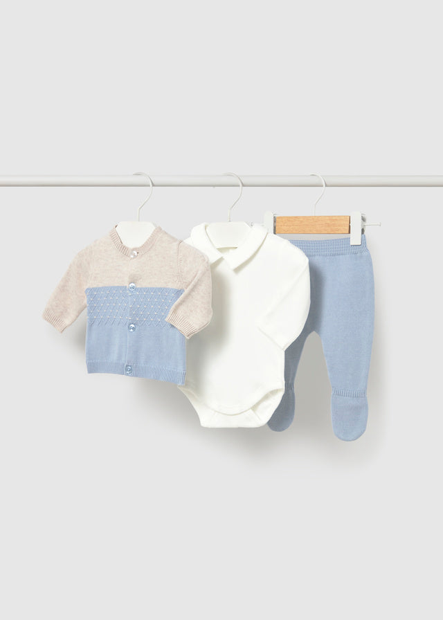Conjunto 3 Piezas Tejido Cielo