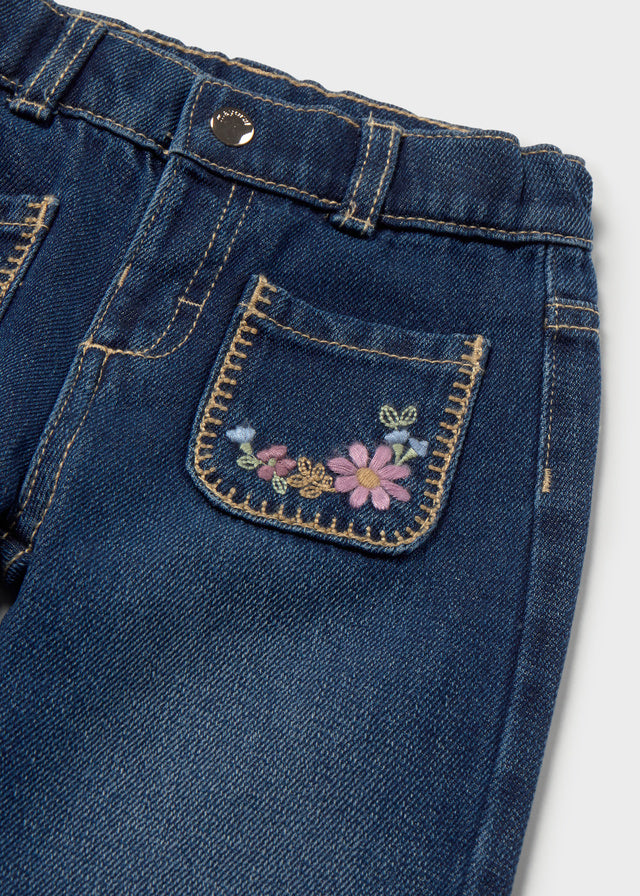 Pantalón Tejano Oscuro Malva