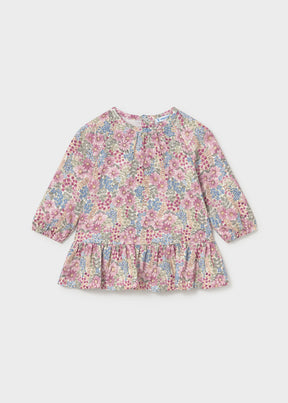 Vestido Bambula Estampado Malva