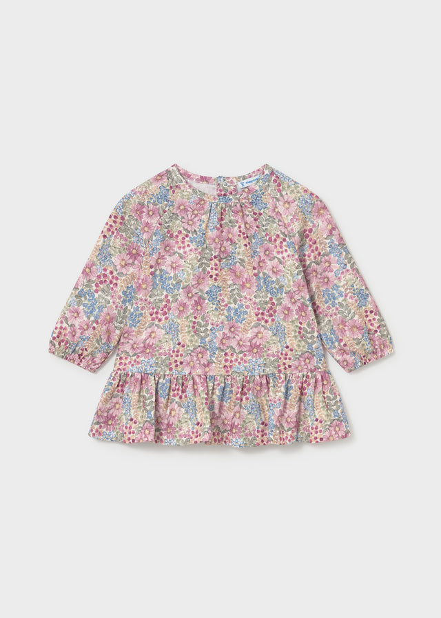 Vestido Bambula Estampado Malva