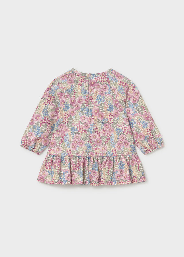 Vestido Bambula Estampado Malva