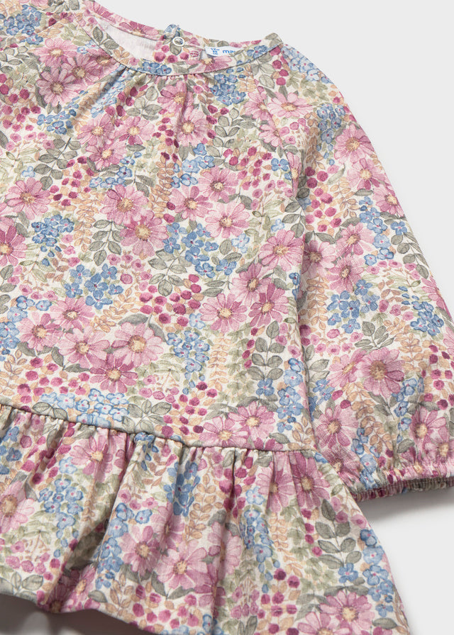 Vestido Bambula Estampado Malva