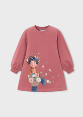 Vestido Felpa Serigrafia Snowy