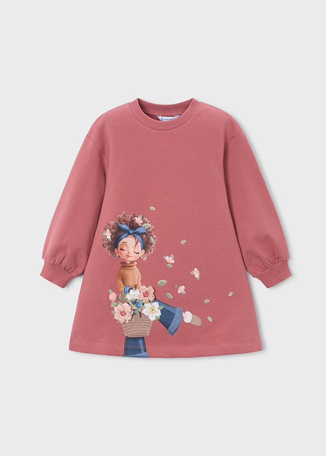 Vestido Felpa Serigrafia Snowy