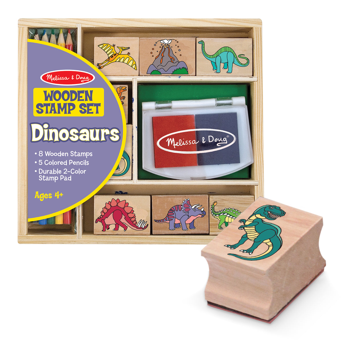 Juego De Sellos Dinosaurios +4A
