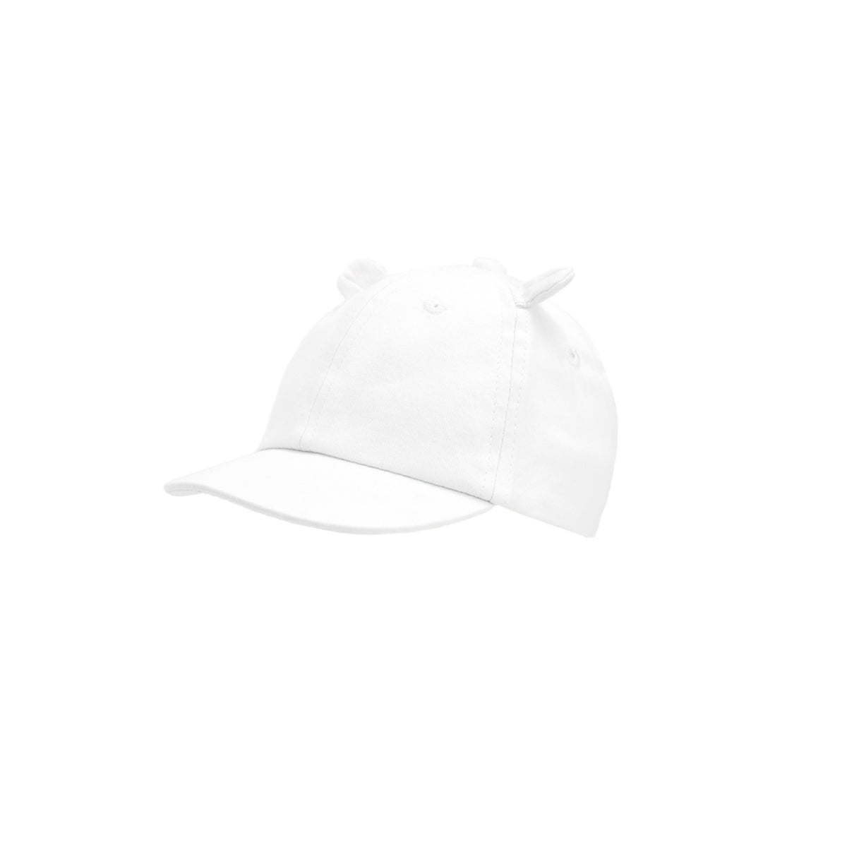Gorro De Tejido Con Orejas De Bebé Blanco Capri