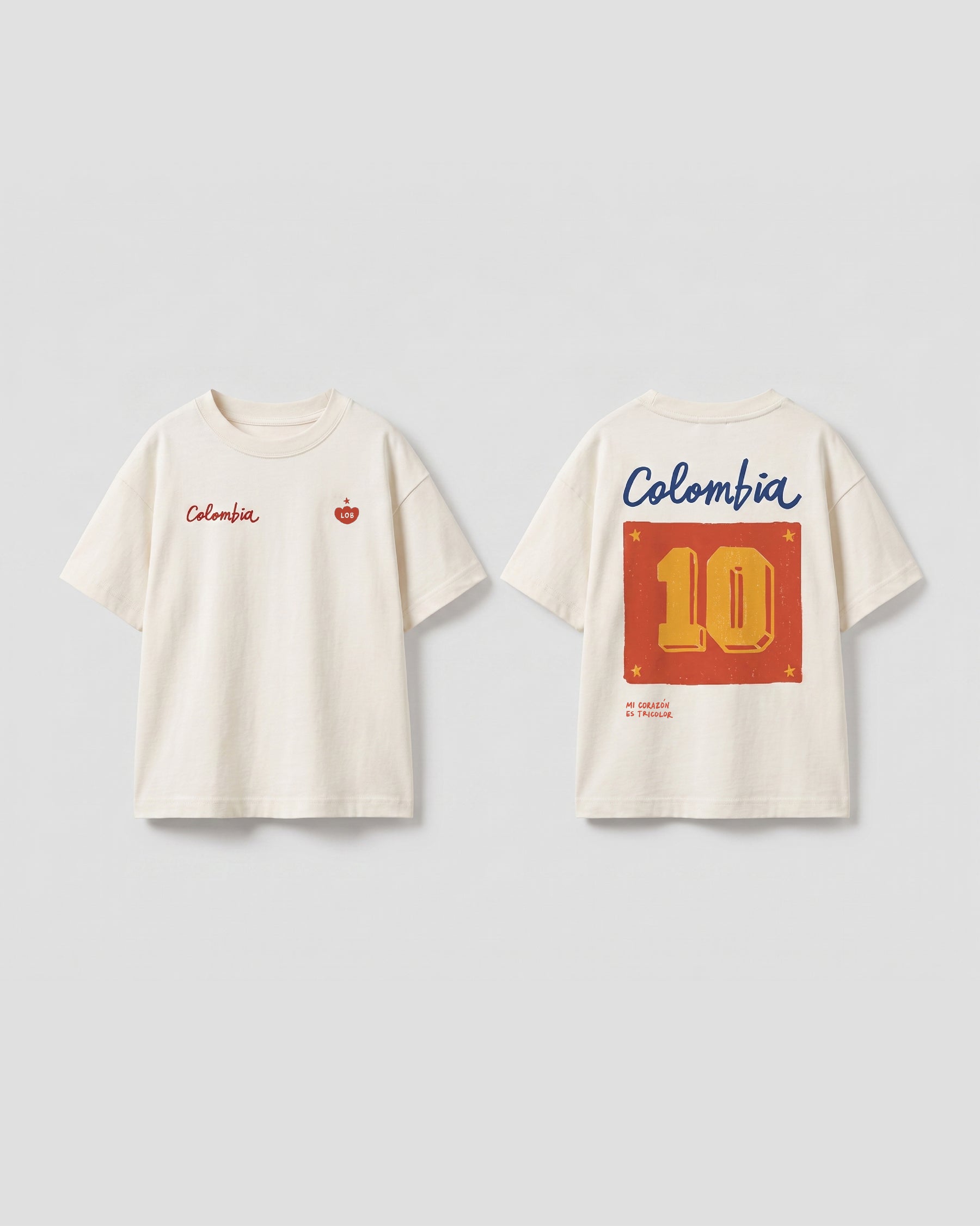 Camiseta Corazón Unisex Tricolor