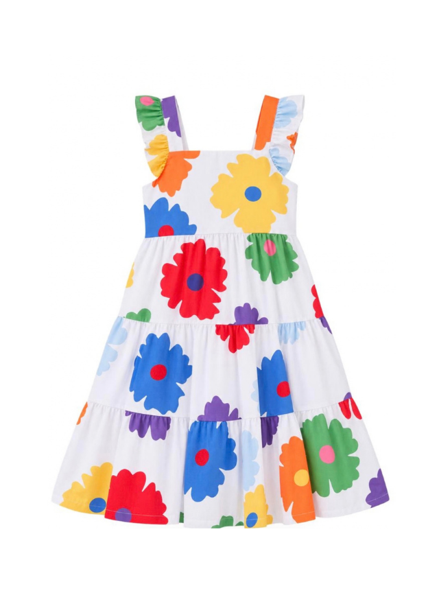 Vestido Arcoíris Flores De Colores