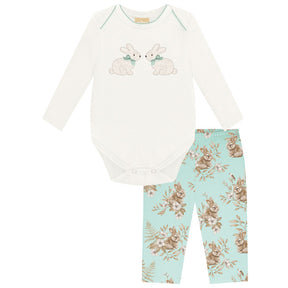 Conjunto Floral White