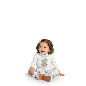 Conjunto Floral White