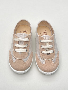 Tenis Con Piezas Beige Tokolate