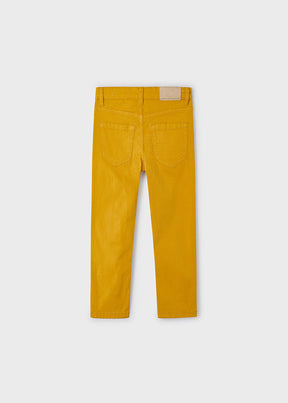 Pantalón Sarga Slim Ocre