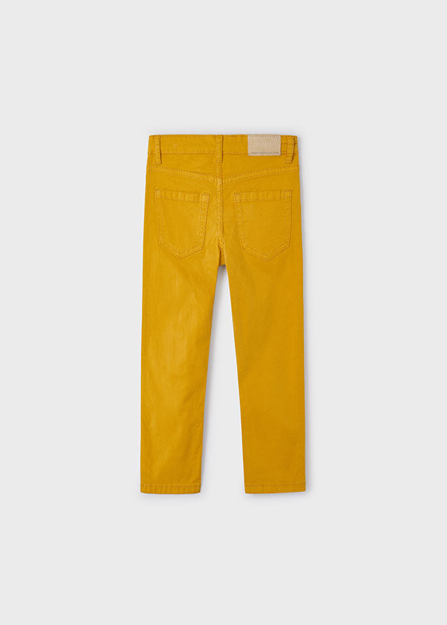 Pantalón Sarga Slim Ocre