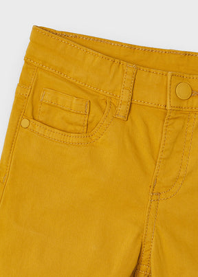 Pantalón Sarga Slim Ocre