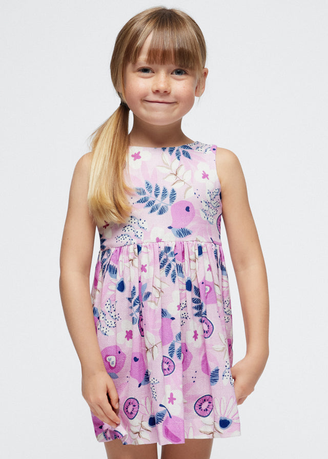 Vestido Estampado Malva