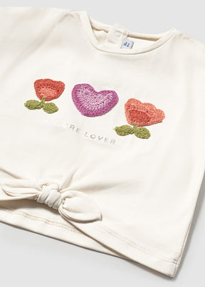 Camiseta Apliques Crochet Pensamientos