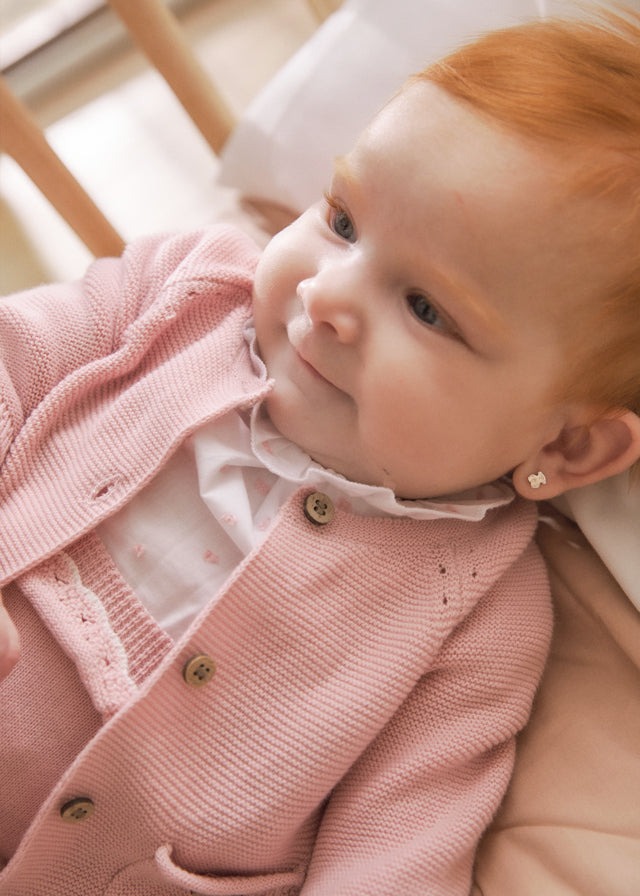 Rebeca Larga Tejida Rosa Baby