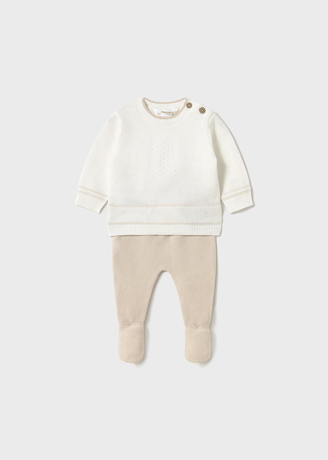 Conjunto Polaina Tejido Beige Bunnies