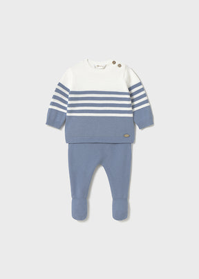 Conjunto Polaina Tejido Blue Mint