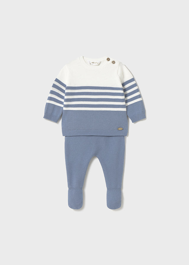 Conjunto Polaina Tejido Blue Mint