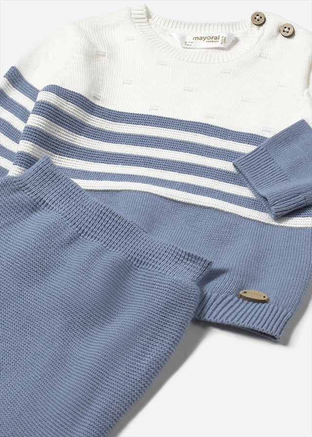 Conjunto Polaina Tejido Blue Mint