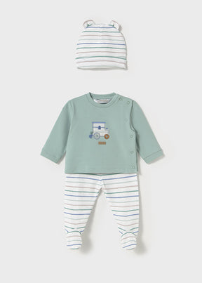 Conjunto Polaina y Gorro Blue Mint