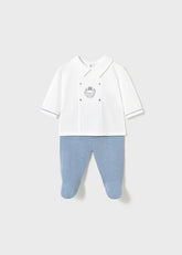 Conjunto Polaina Cuello Blue Mint