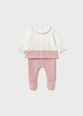 Conjunto Polaina Tejido Rosa Baby