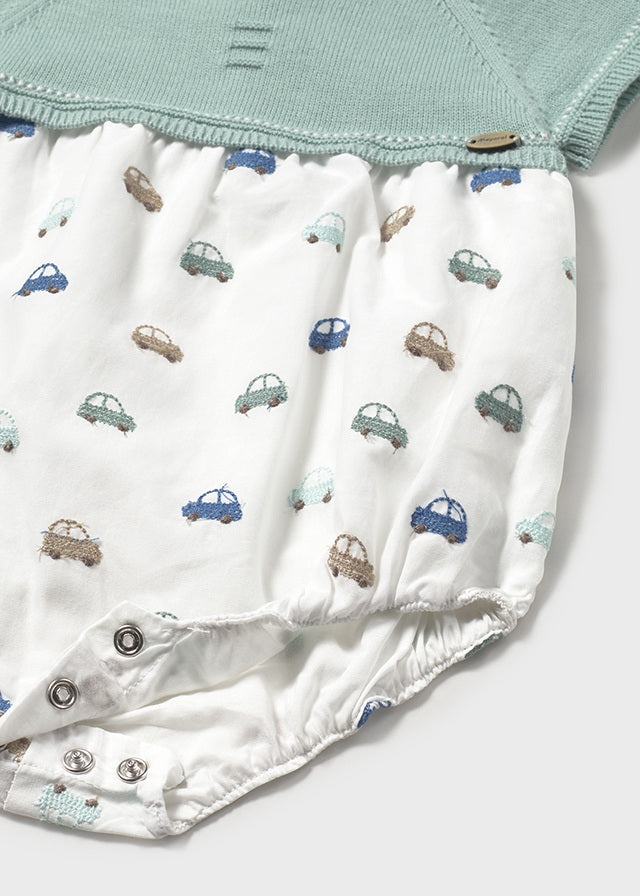 Pelele Tejido y Plana Blue Mint