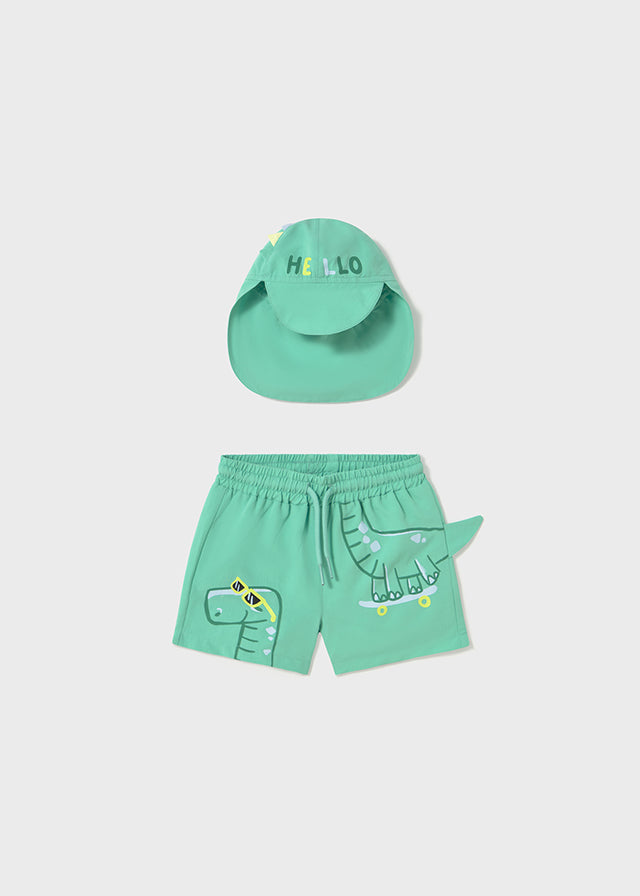 Conjunto Baño Gorro Play Dinocations