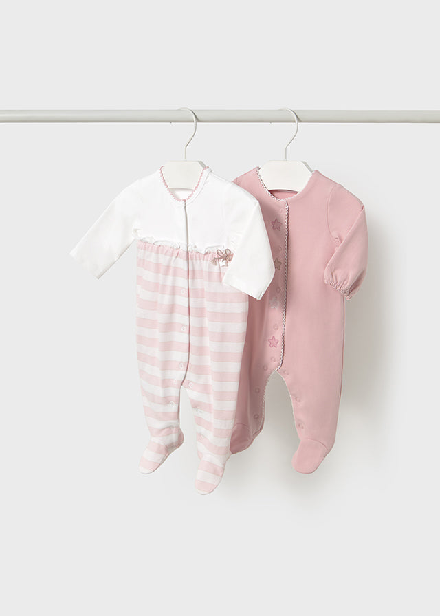 Set 2 Pijamas Largos Rosa Baby